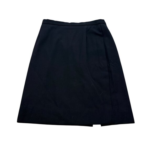Vintage 1990s Escada by Margaretha Ley Black Wool Skirt Made in Germany